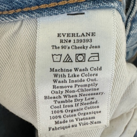 Everlane The '90s Cheeky Jean, Vintage Sunbleached Blue, 27 Crop - Picture 10 of 10
